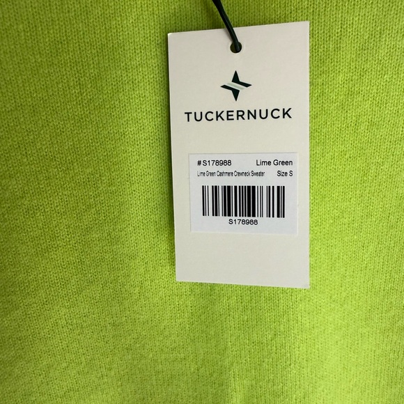 Tuckernuck Lime Green Crewneck Cashmere Sweater - Picture 4 of 6